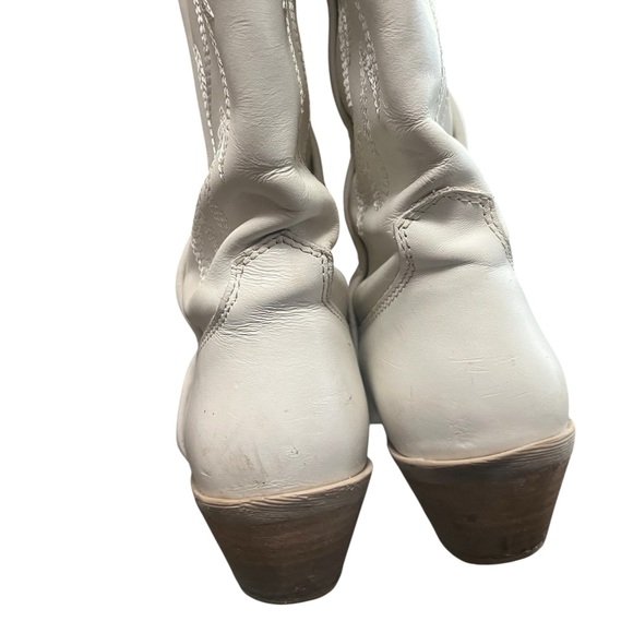 Steve Madden Windie white leather western boots Made in Mexico - Picture 6 of 10
